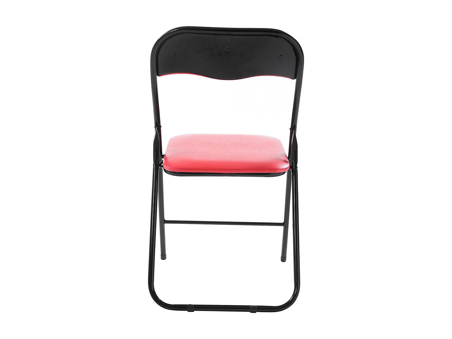 Lot de 4  Chaise de conférence - Similicuir (PVC) - Rouge / Noir - Felix