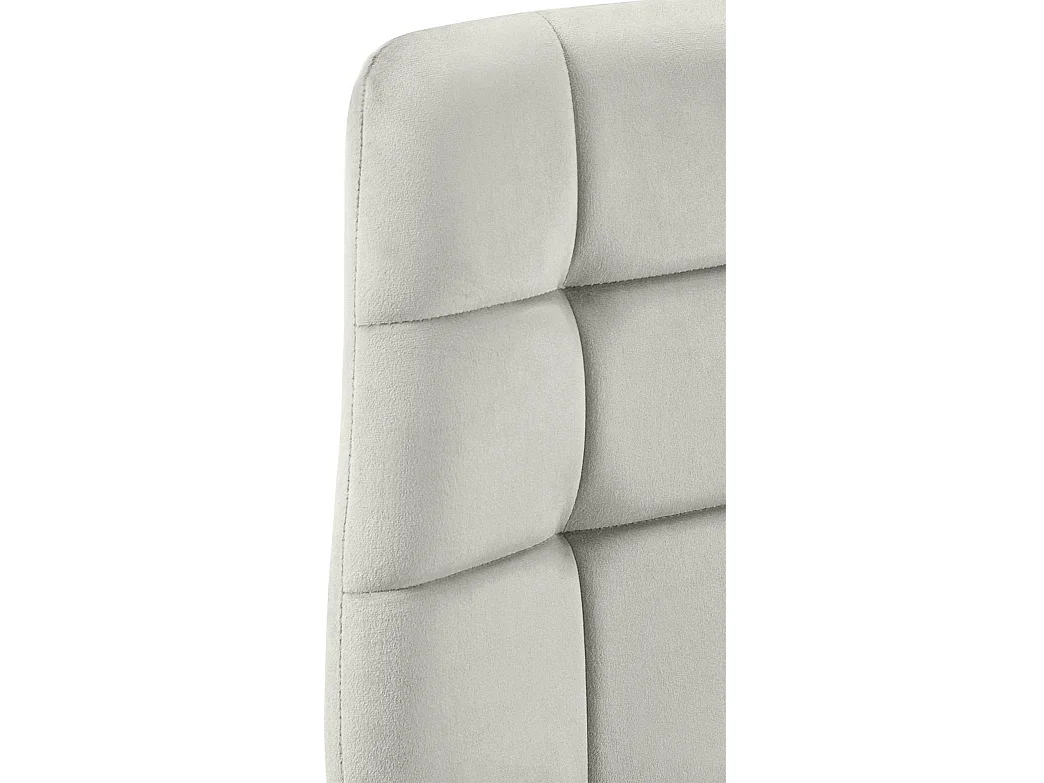 Lot de 2  chaise salle à manger - Velours - Gris - Tilde