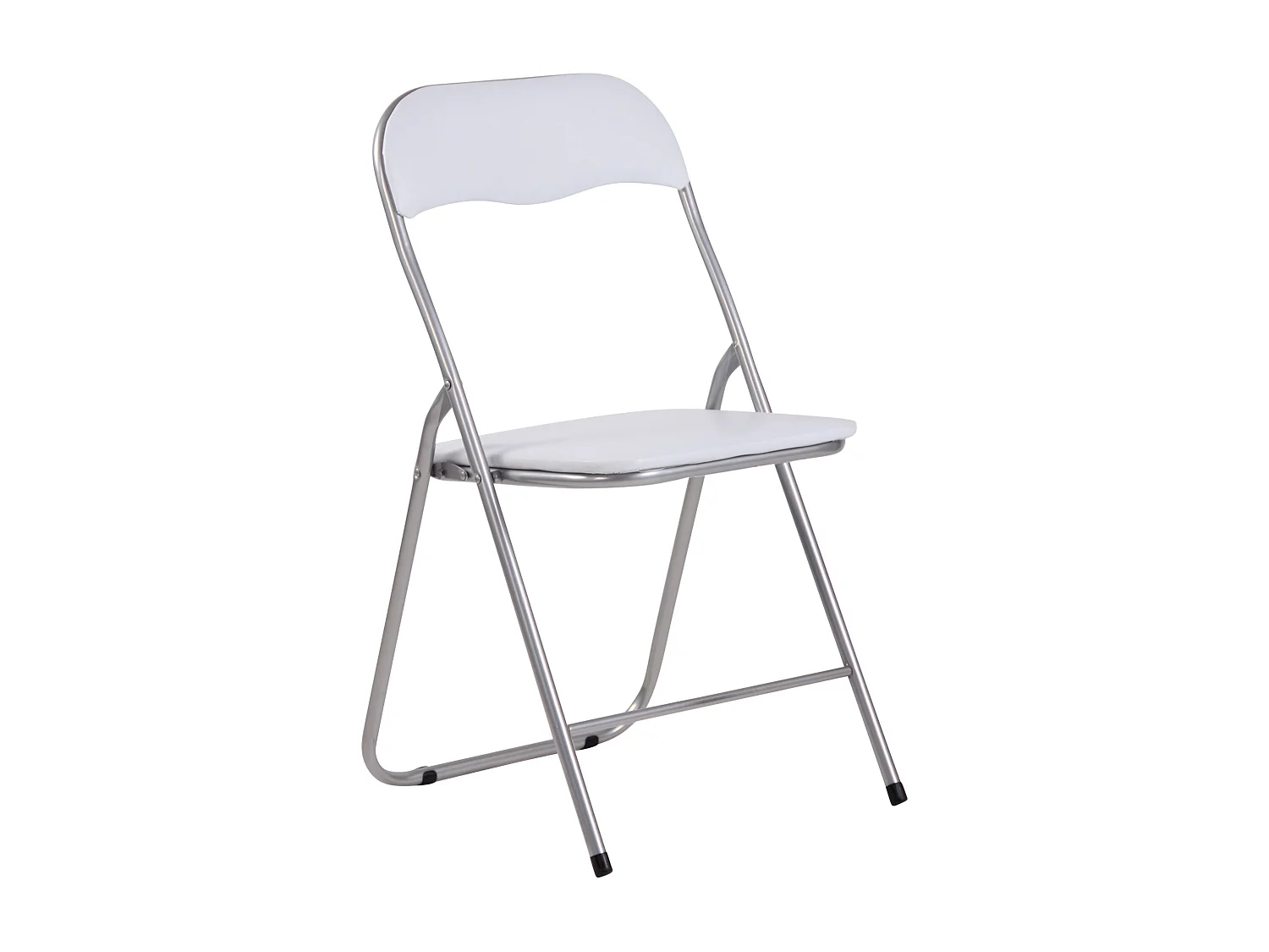 Lot de 2  Chaise de conférence - Plastique - Blanc / Argent - Felix