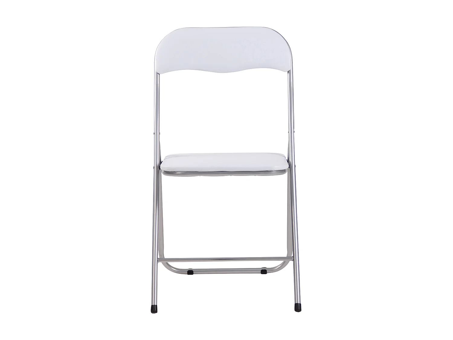 Lot de 2  Chaise de conférence - Plastique - Blanc / Argent - Felix