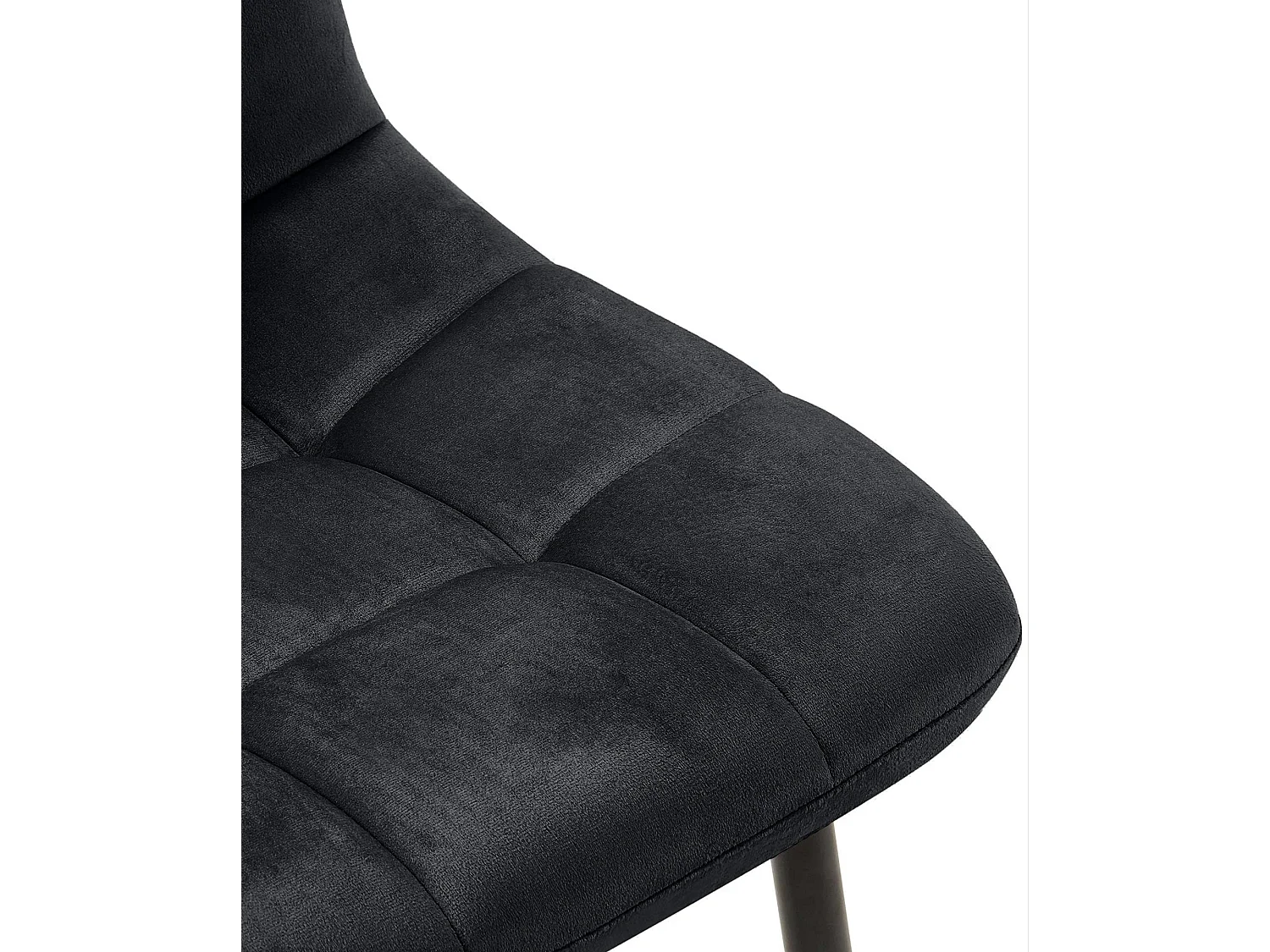 Set van 4  Eetkamerstoelen - Fluweel - zwart - Antibes