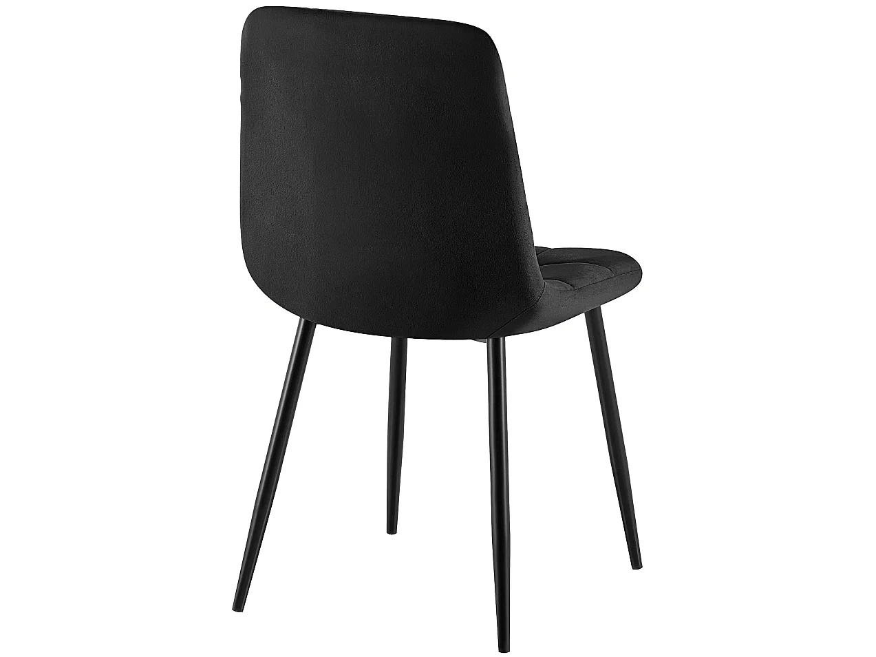 Set van 4  Eetkamerstoelen - Fluweel - zwart - Antibes