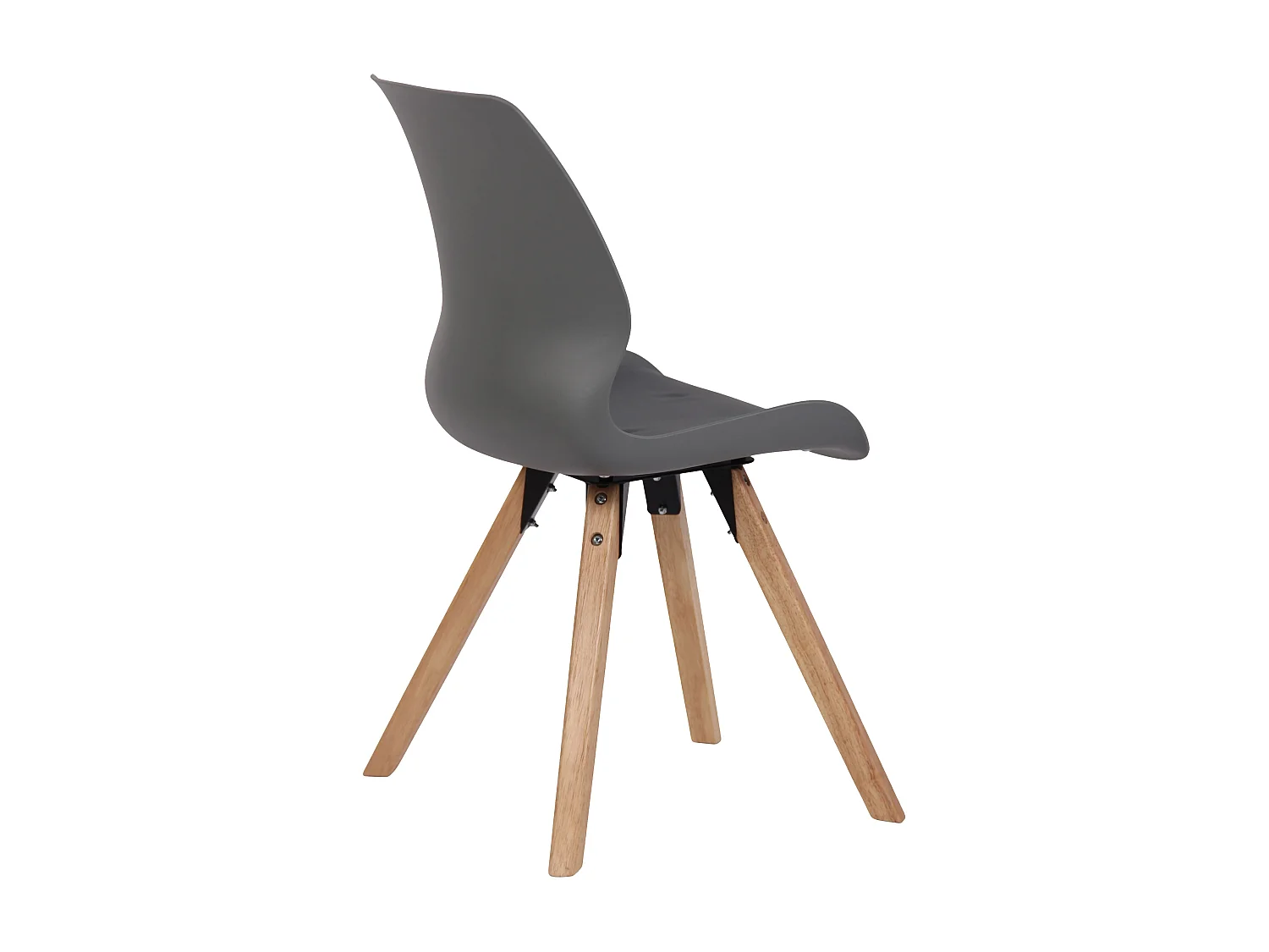 chaise salle à manger - Plastique - Gris - Luna