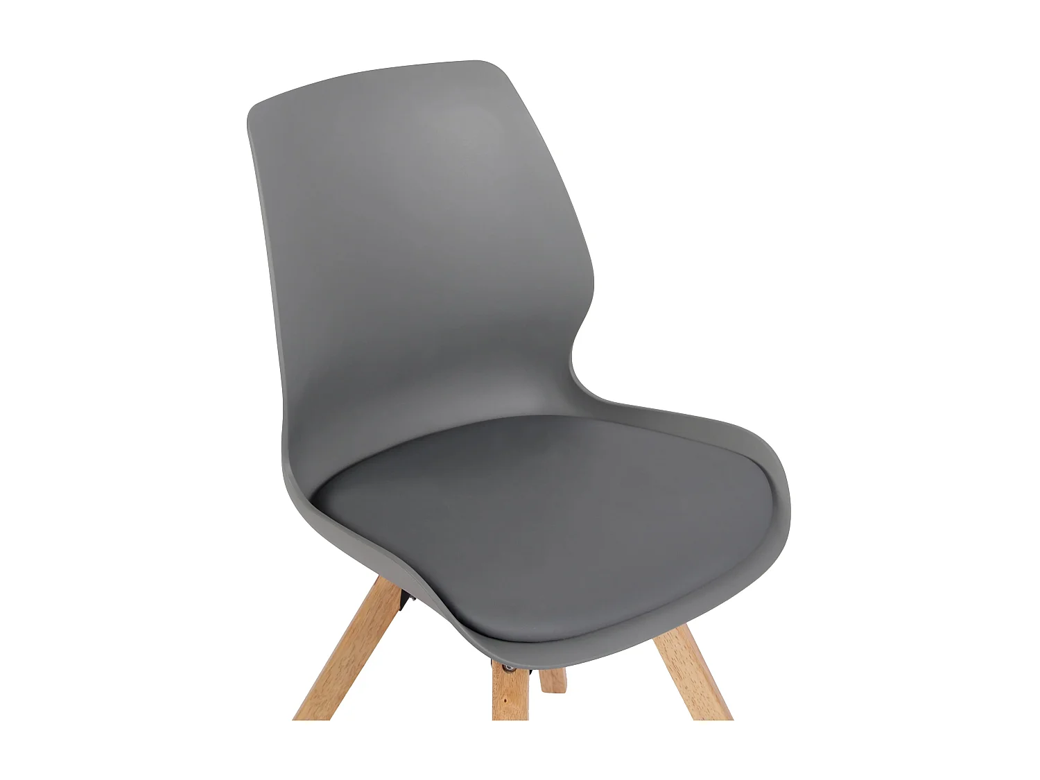 chaise salle à manger - Plastique - Gris - Luna
