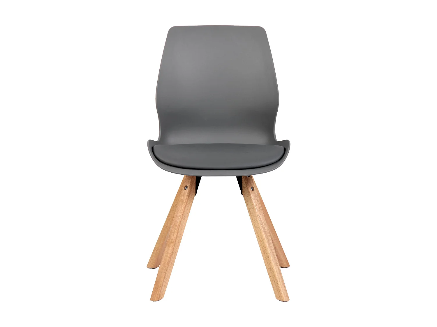 chaise salle à manger - Plastique - Gris - Luna