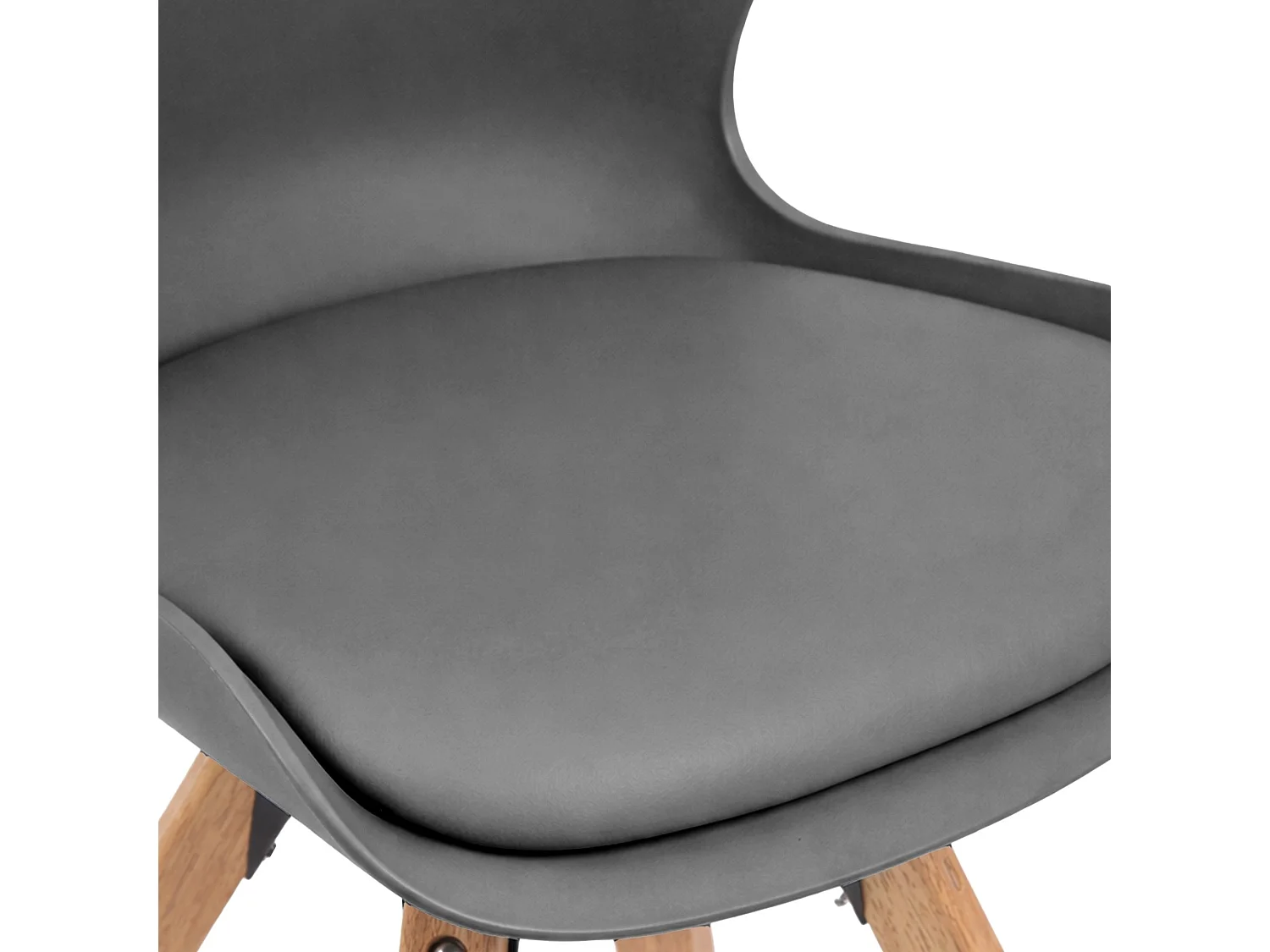 chaise salle à manger - Plastique - Gris - Luna
