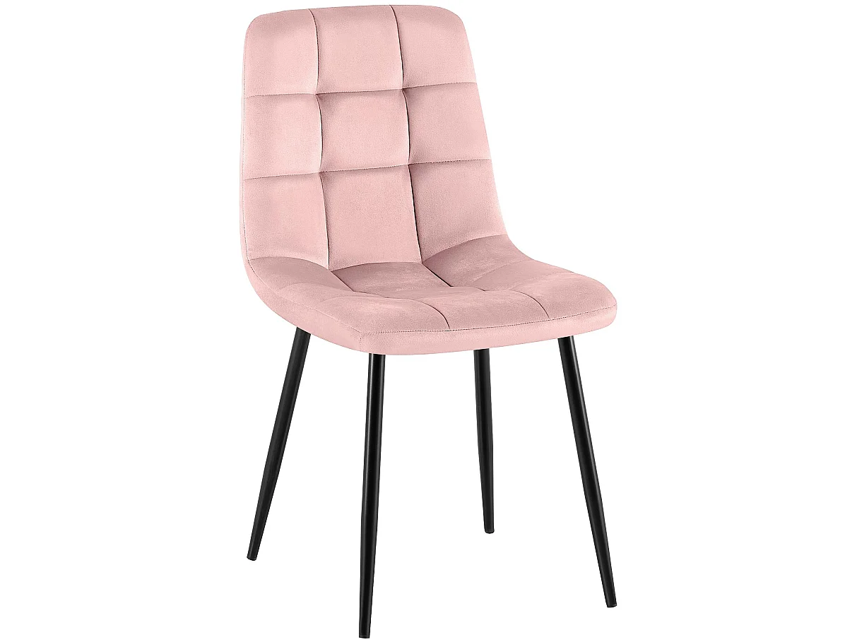 Esszimmerstuhl - Samt - pink - Antibes
