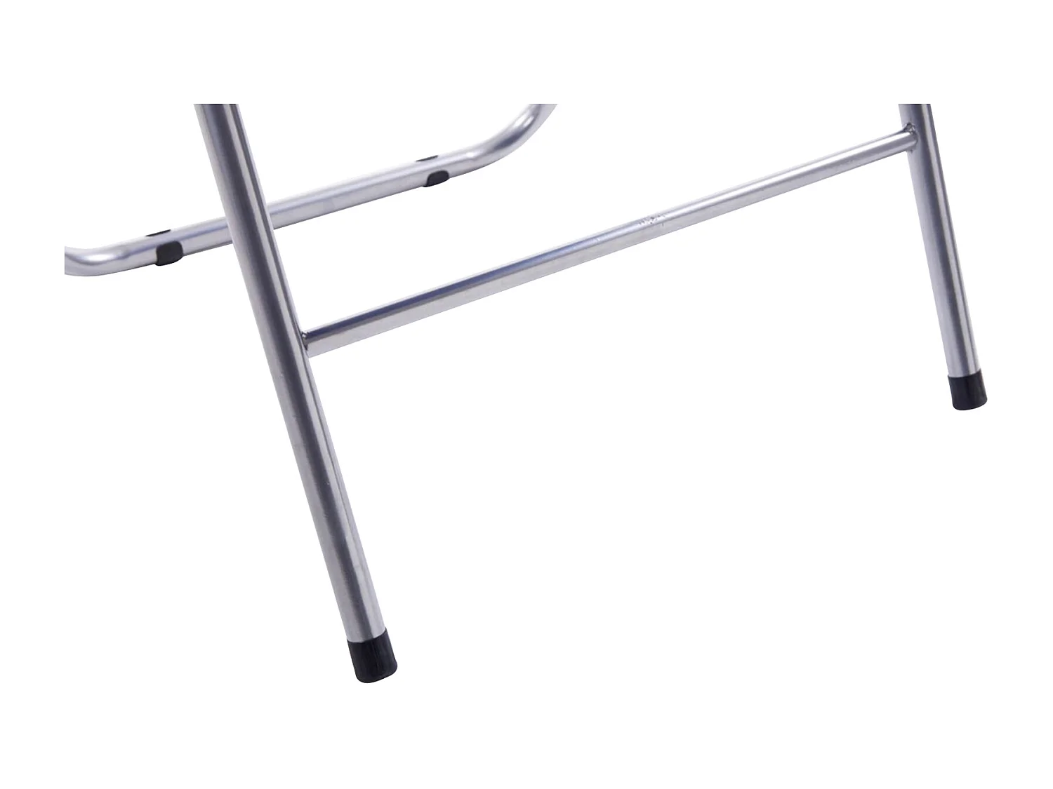 Lot de 4  Chaise de conférence - Similicuir (PVC) - Blanc / Argent - Felix