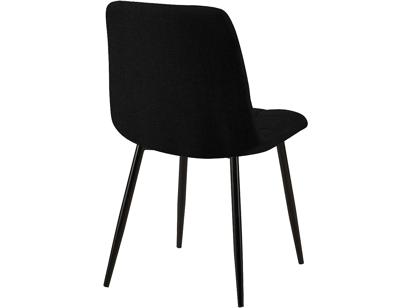 Lot de 2  chaise salle à manger - Tissu - Noir - Tilde