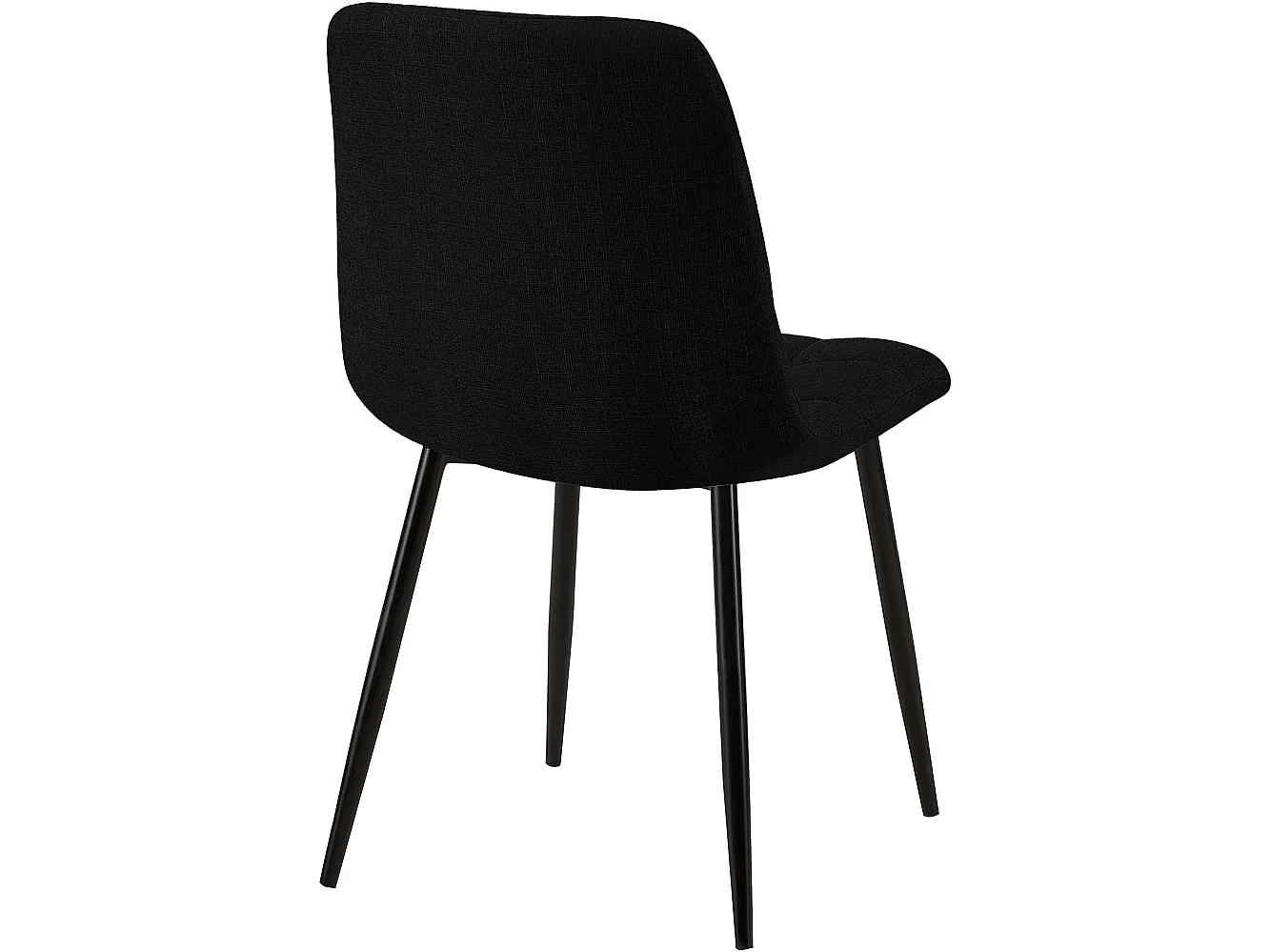Lot de 2  chaise salle à manger - Tissu - Noir - Tilde