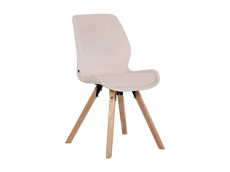chaise salle à manger - Velours - Crème - Luna