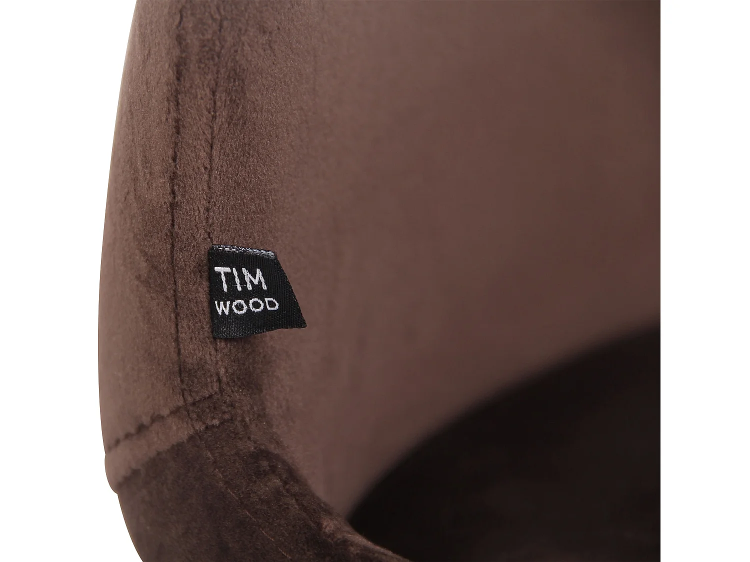 Lot de 2  chaise salle à manger - Velours - Marron - Luna