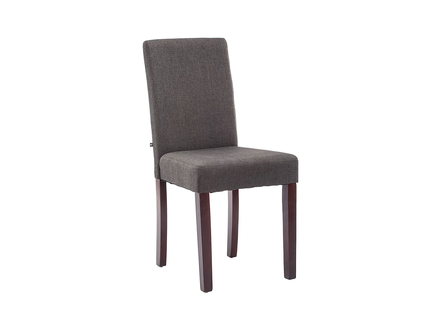 chaise salle à manger - Tissu & Cappuccino - Gris foncé - Ina