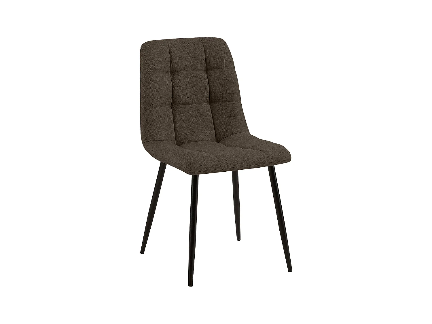 chaise salle à manger - Tissu - Marron - Tilde