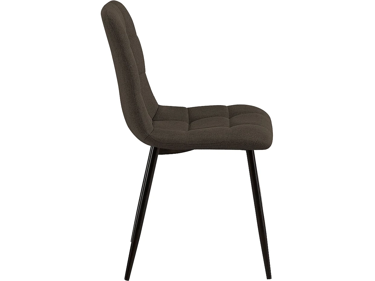 chaise salle à manger - Tissu - Marron - Tilde