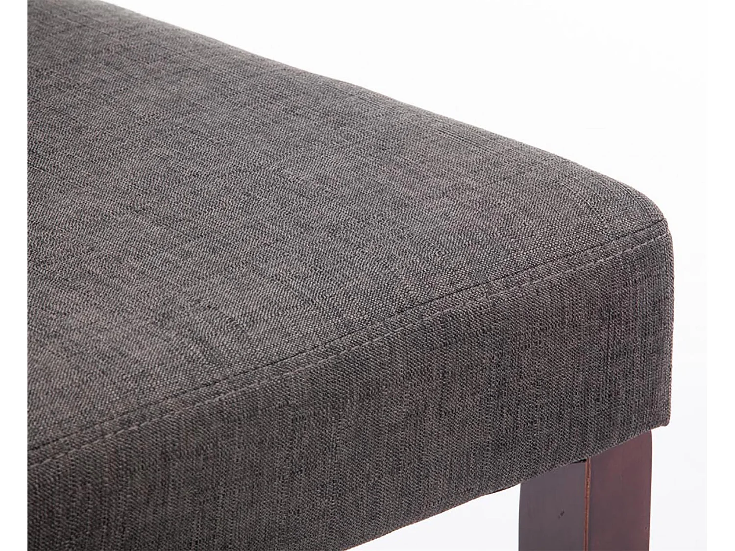 Set van 4  Eetkamerstoelen - Stof & cappuccino - donkergrijs - Ina