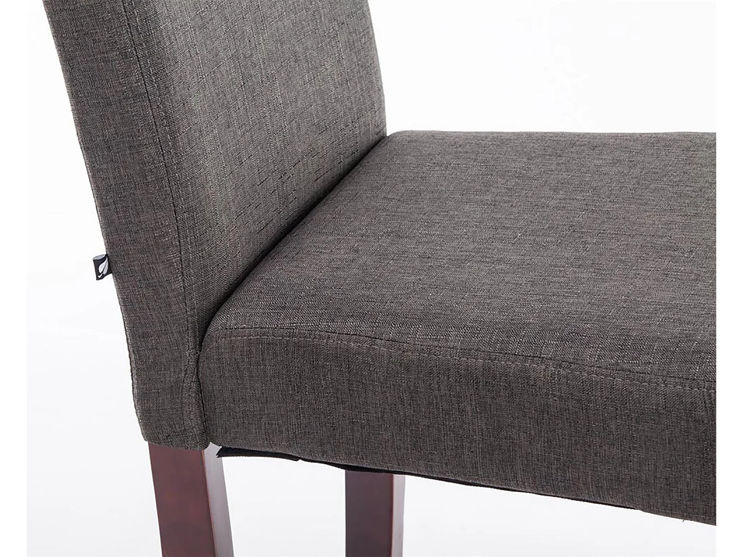 Lot de 4  chaise salle à manger - Tissu & Cappuccino - Gris foncé - Ina