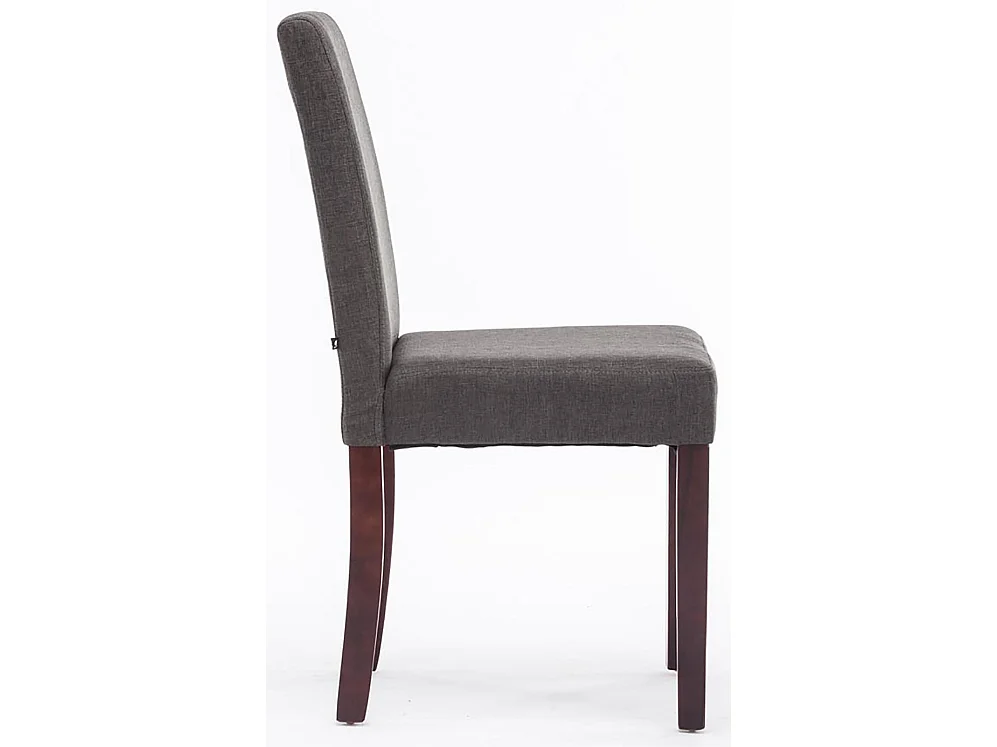 Set van 4  Eetkamerstoelen - Stof & cappuccino - donkergrijs - Ina