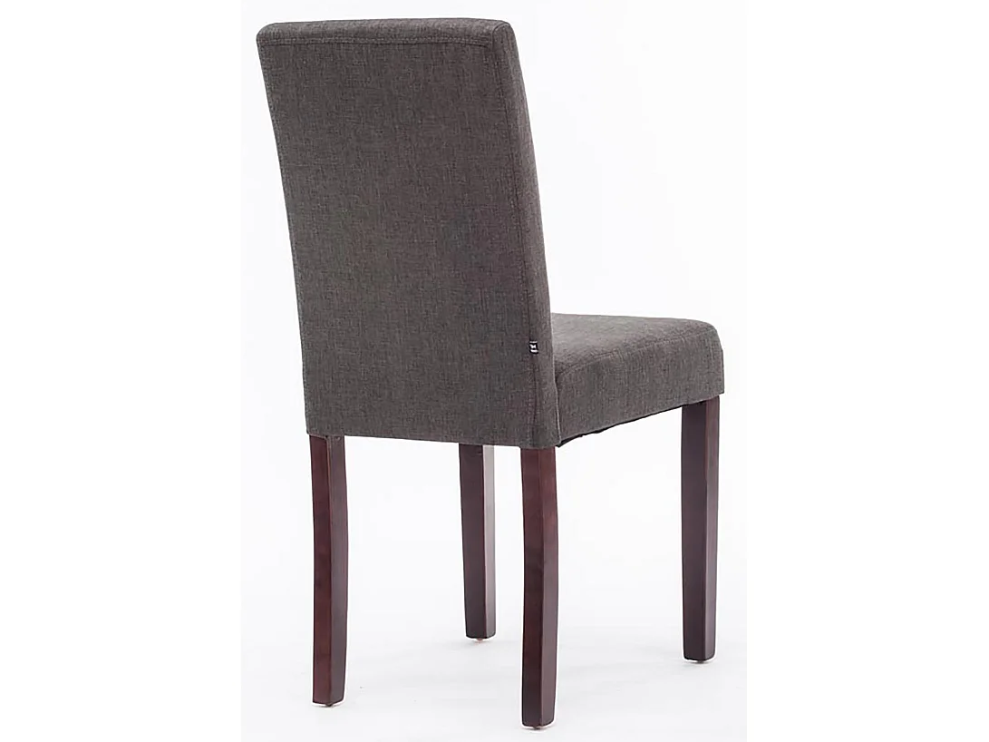 Set van 4  Eetkamerstoelen - Stof & cappuccino - donkergrijs - Ina