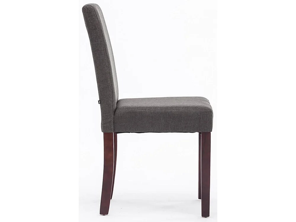 Set van 4  Eetkamerstoelen - Stof & cappuccino - donkergrijs - Ina