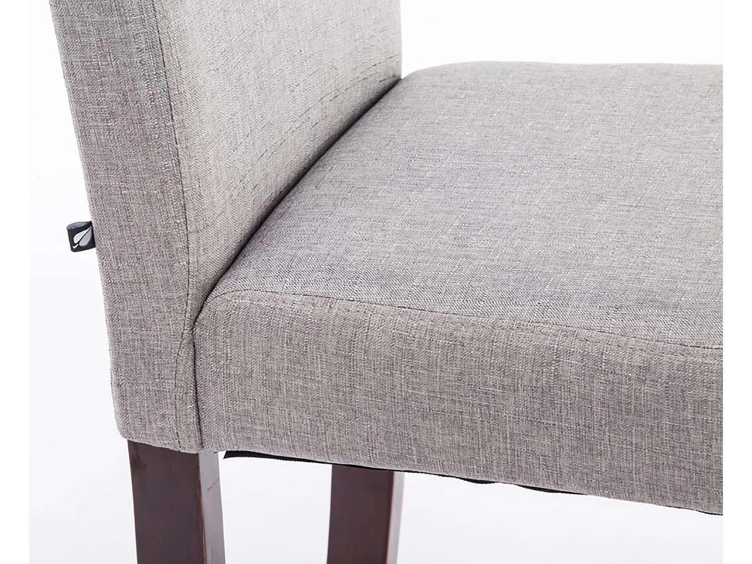 Lot de 4  chaise salle à manger - Tissu & Cappuccino - Gris clair - Ina