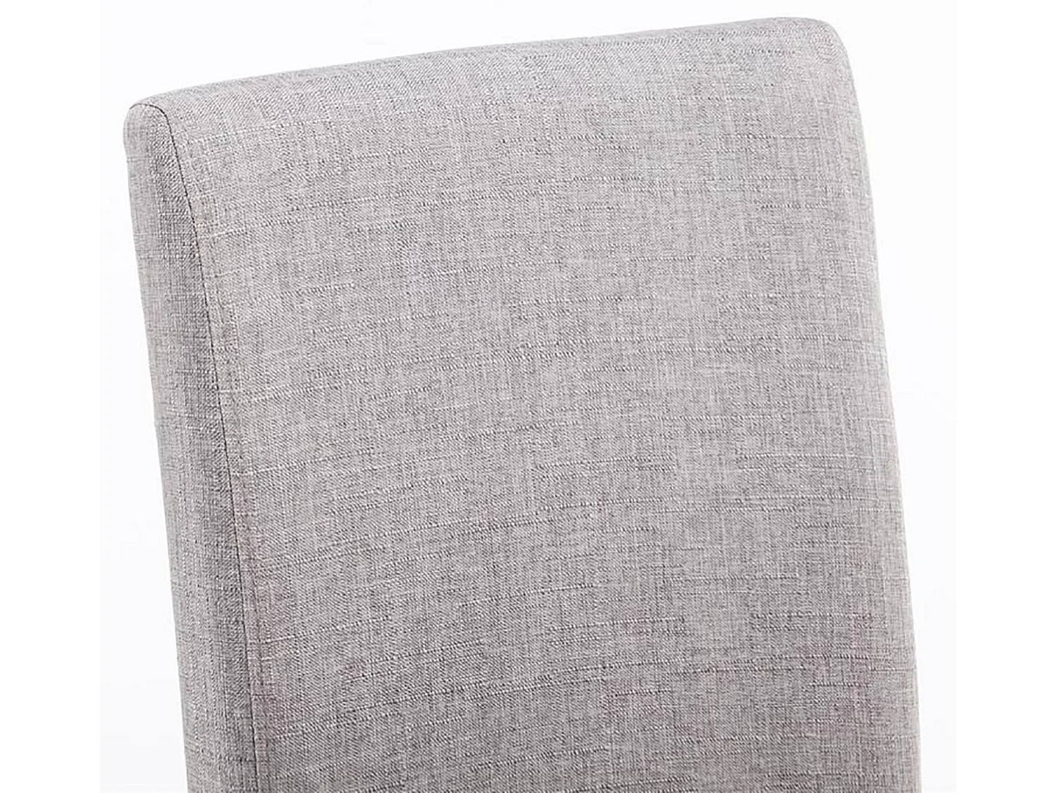 Lot de 4  chaise salle à manger - Tissu & Cappuccino - Gris clair - Ina