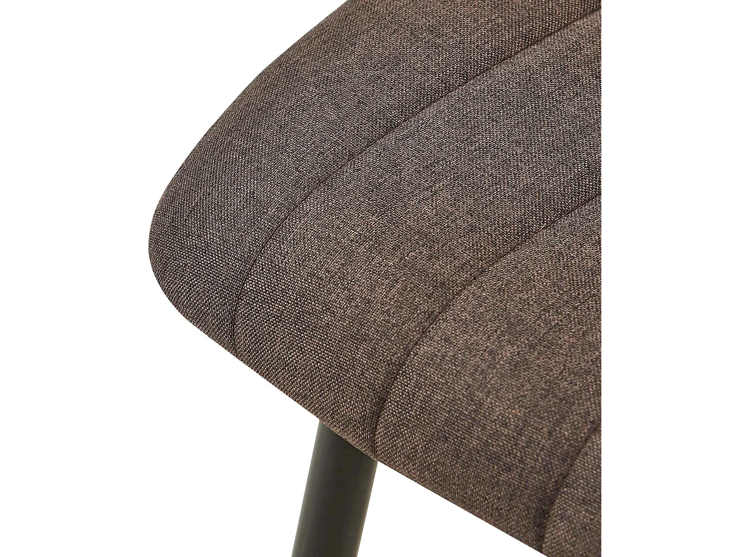 Lot de 4  chaise salle à manger - Tissu - Marron - Dijon