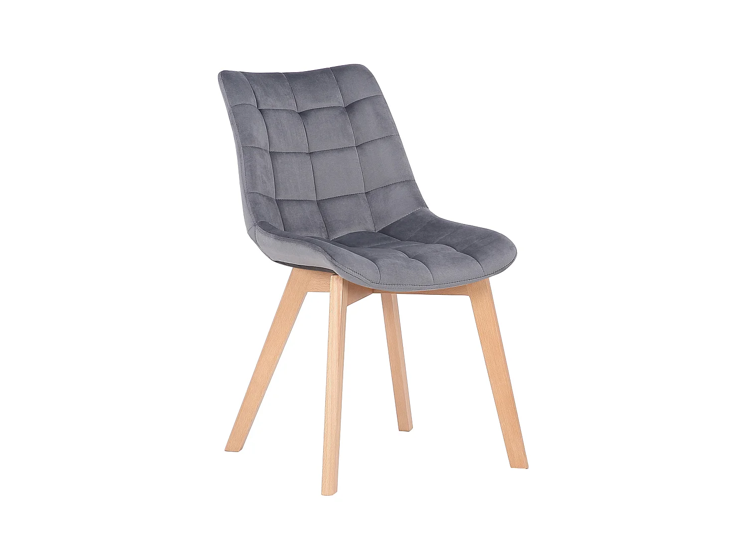 chaise salle à manger - Velours & Nature - Gris - Passaic