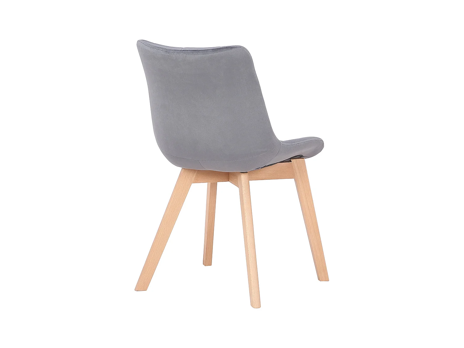 chaise salle à manger - Velours & Nature - Gris - Passaic