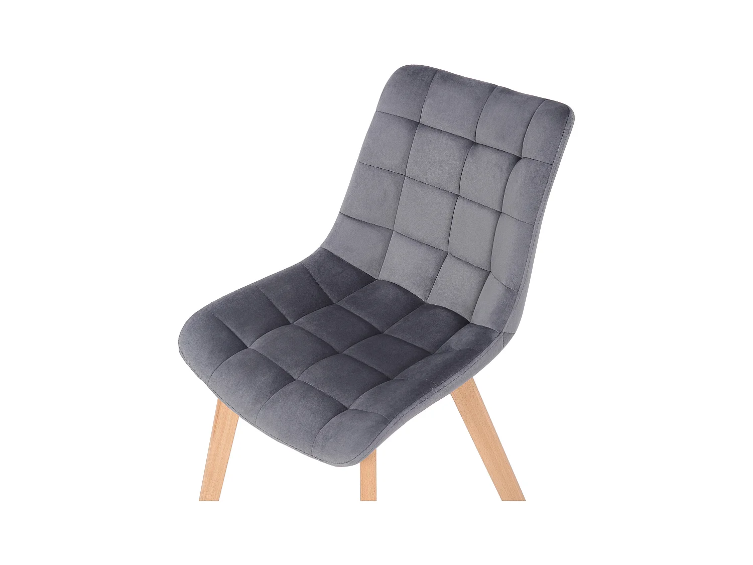 chaise salle à manger - Velours & Nature - Gris - Passaic