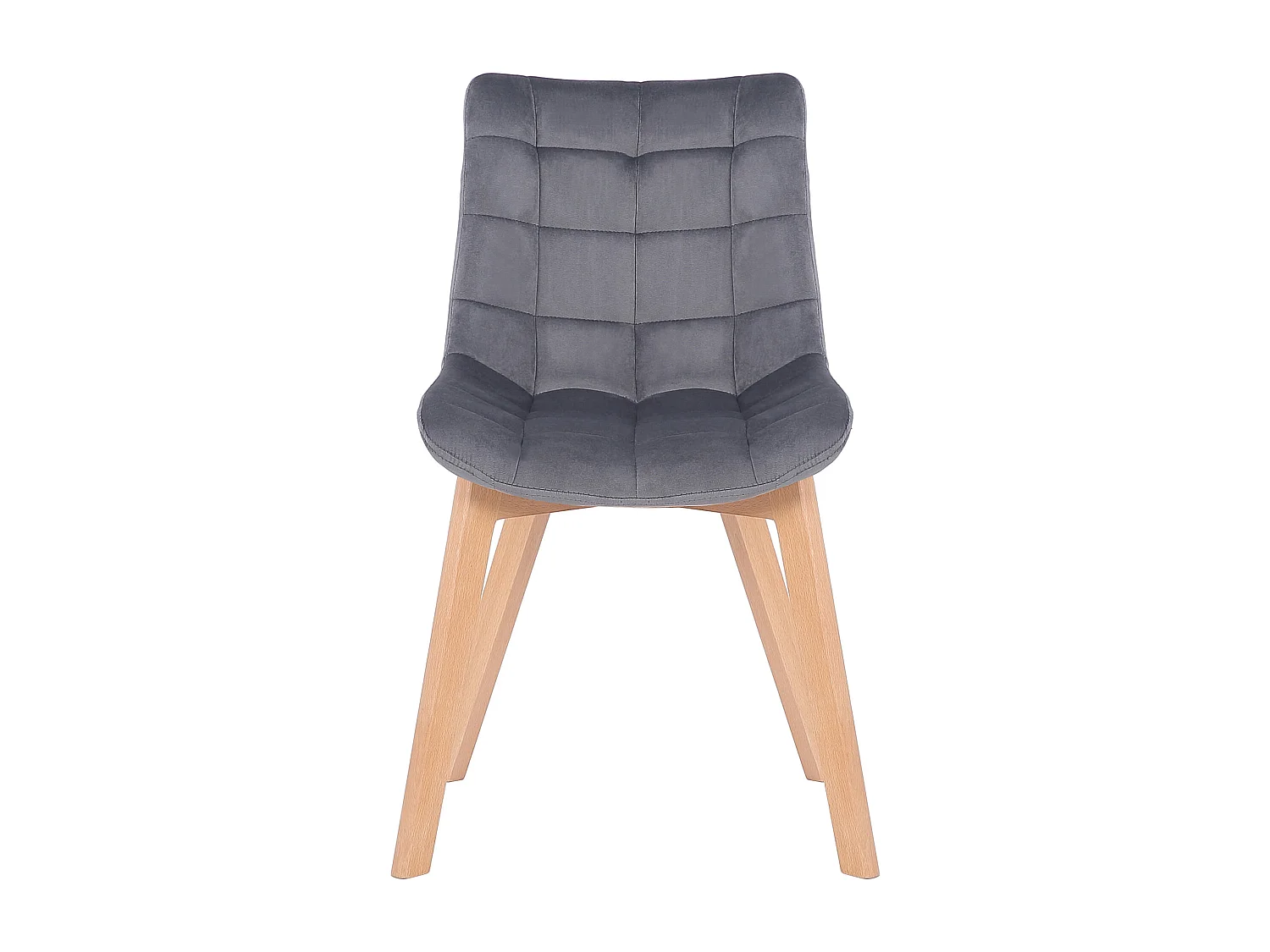 chaise salle à manger - Velours & Nature - Gris - Passaic