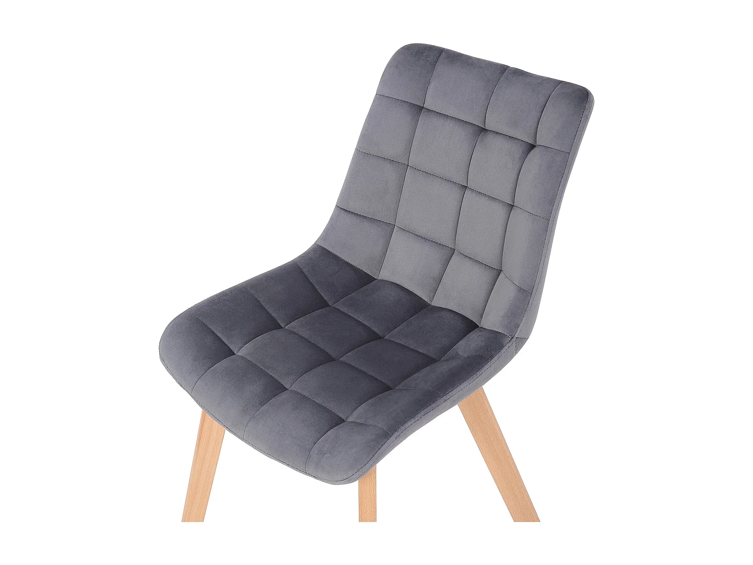 chaise salle à manger - Velours & Nature - Gris - Passaic