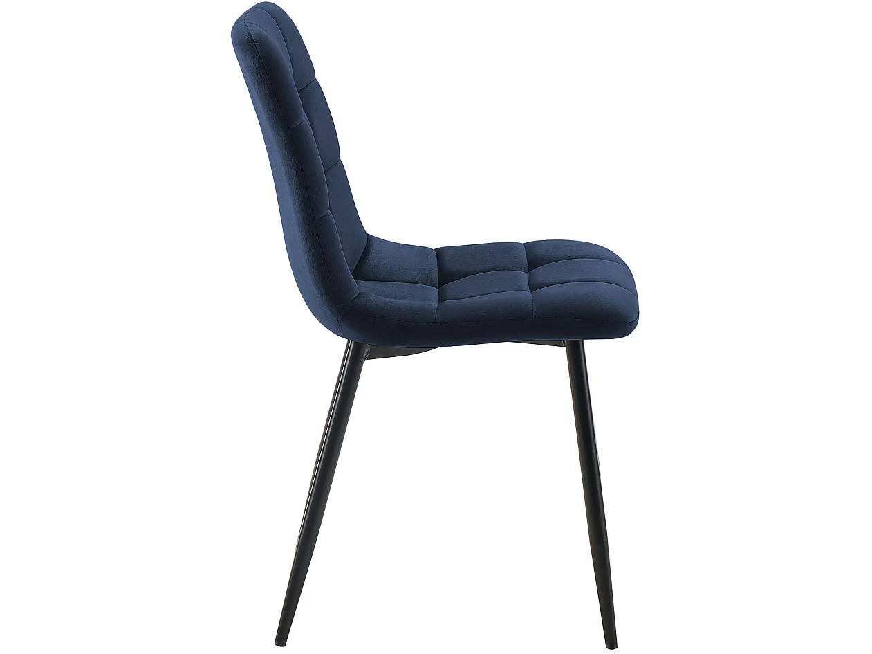 chaise salle à manger - Velours - Bleu - Tilde