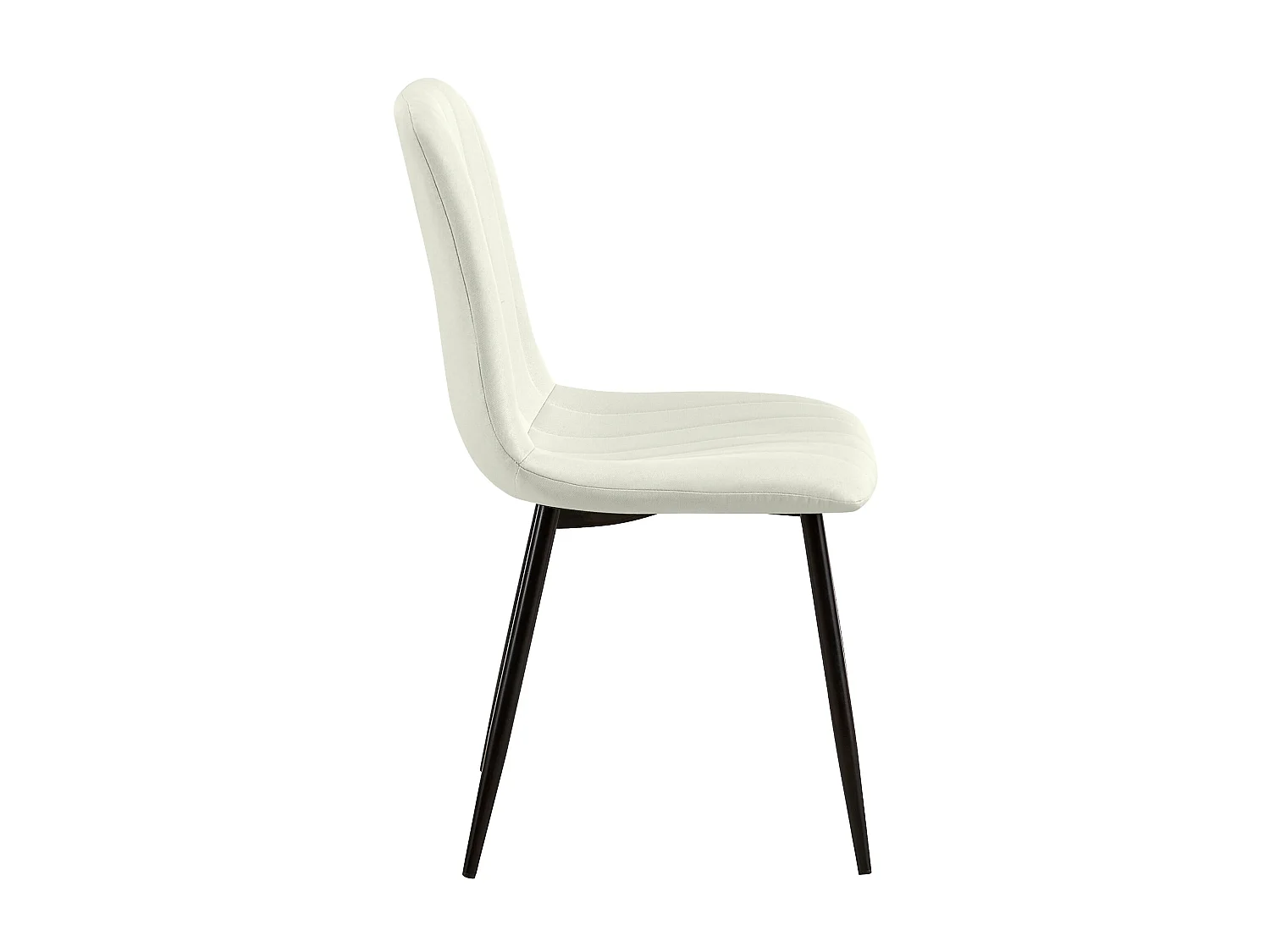 Set van 4  Eetkamerstoelen - Stof - creme - Dijon