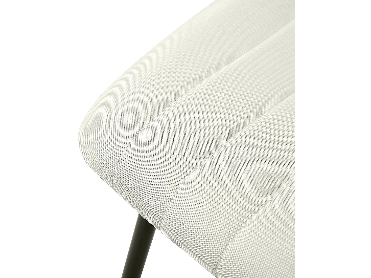 Set van 4  Eetkamerstoelen - Stof - creme - Dijon