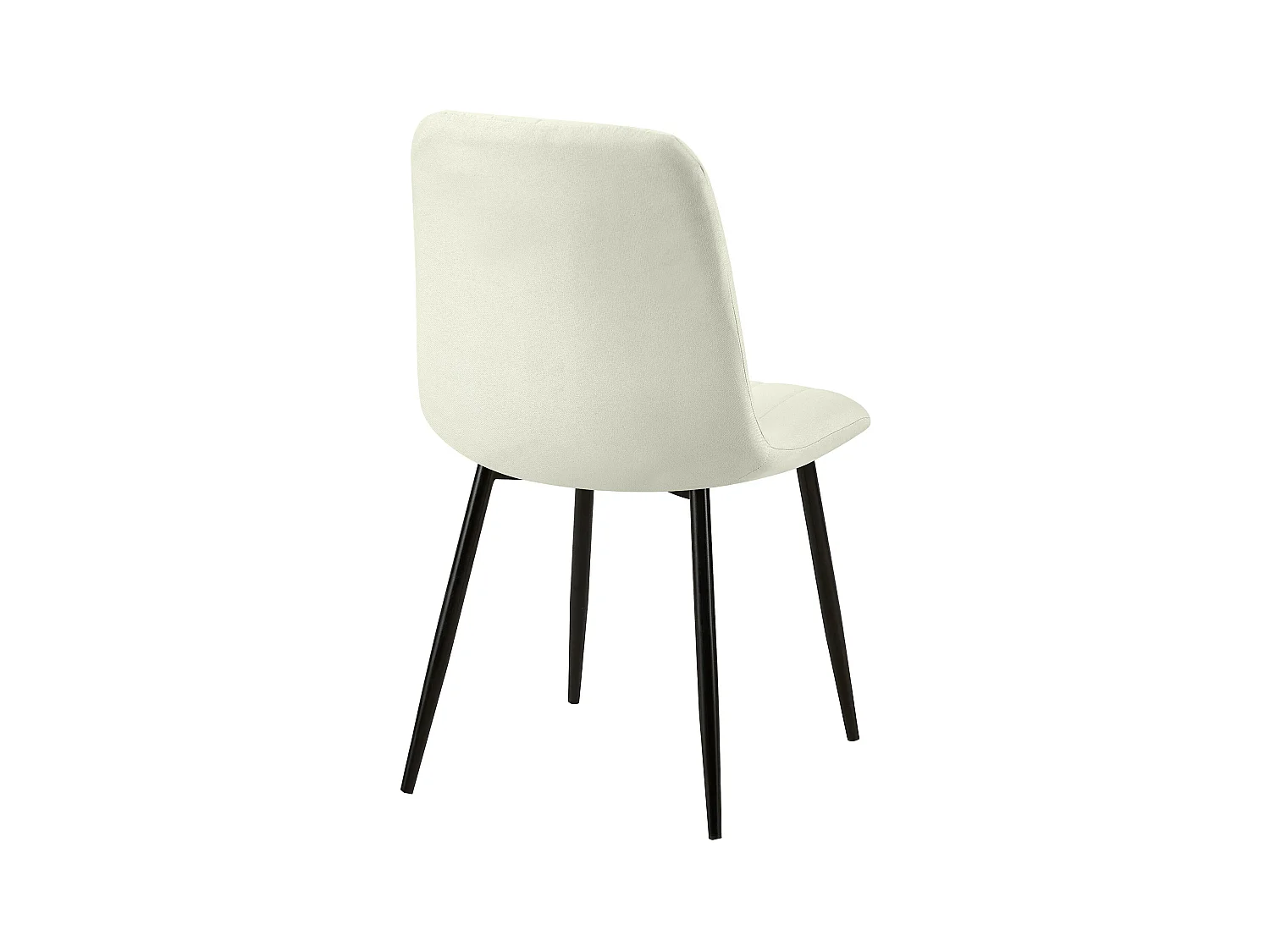 Lot de 4  chaise salle à manger - Tissu - Crème - Dijon