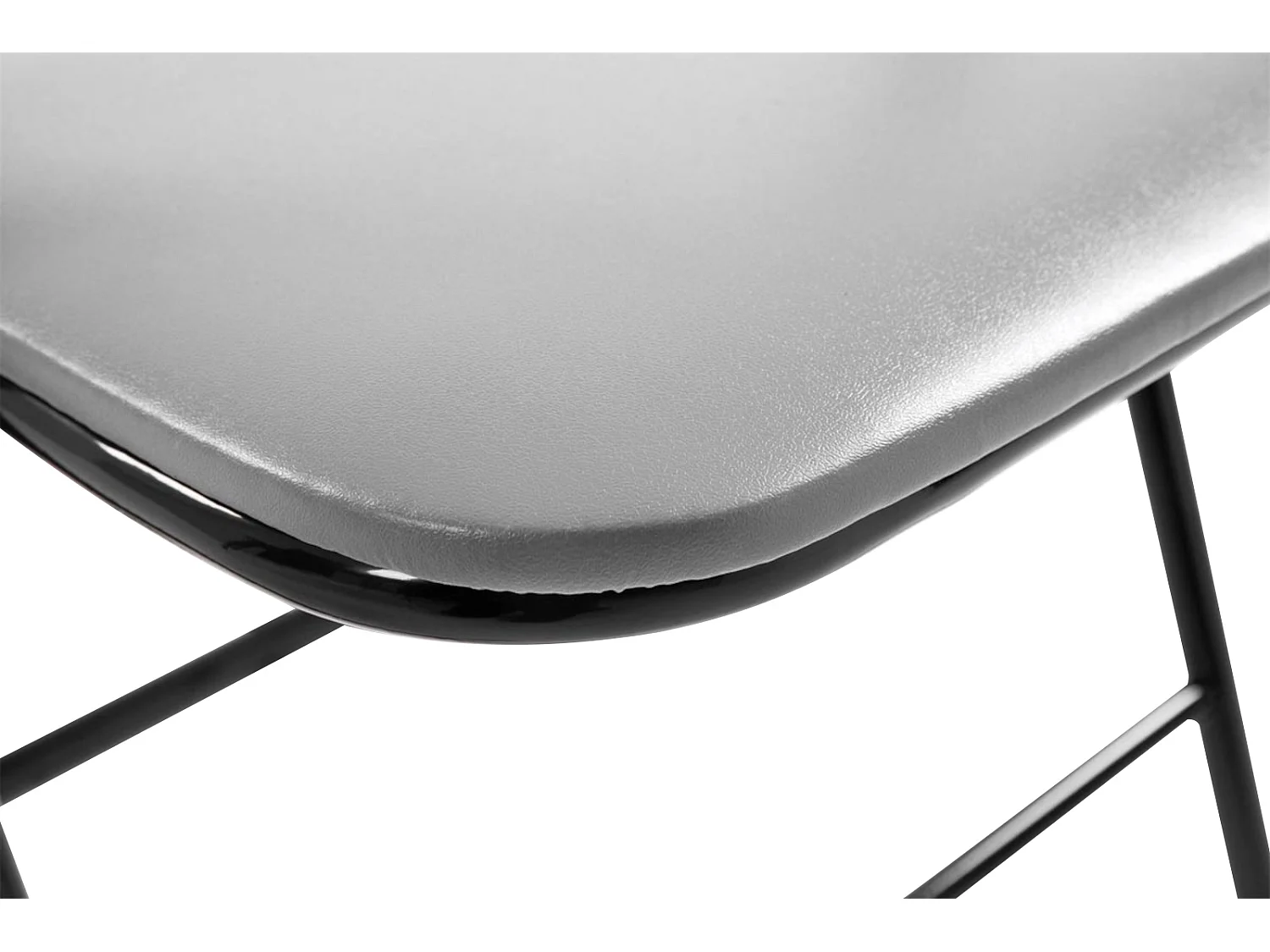 Lot de 2  Chaise de conférence - Plastique - Gris / Argent - Felix