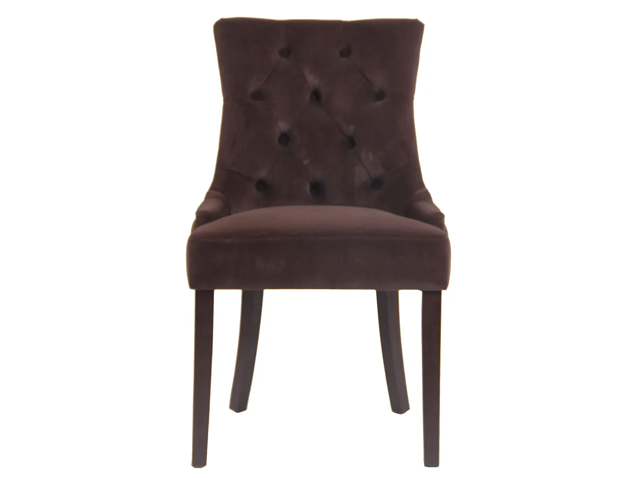 Lot de 4  chaise salle à manger - Velours & Antique - Marron - Aberdeen