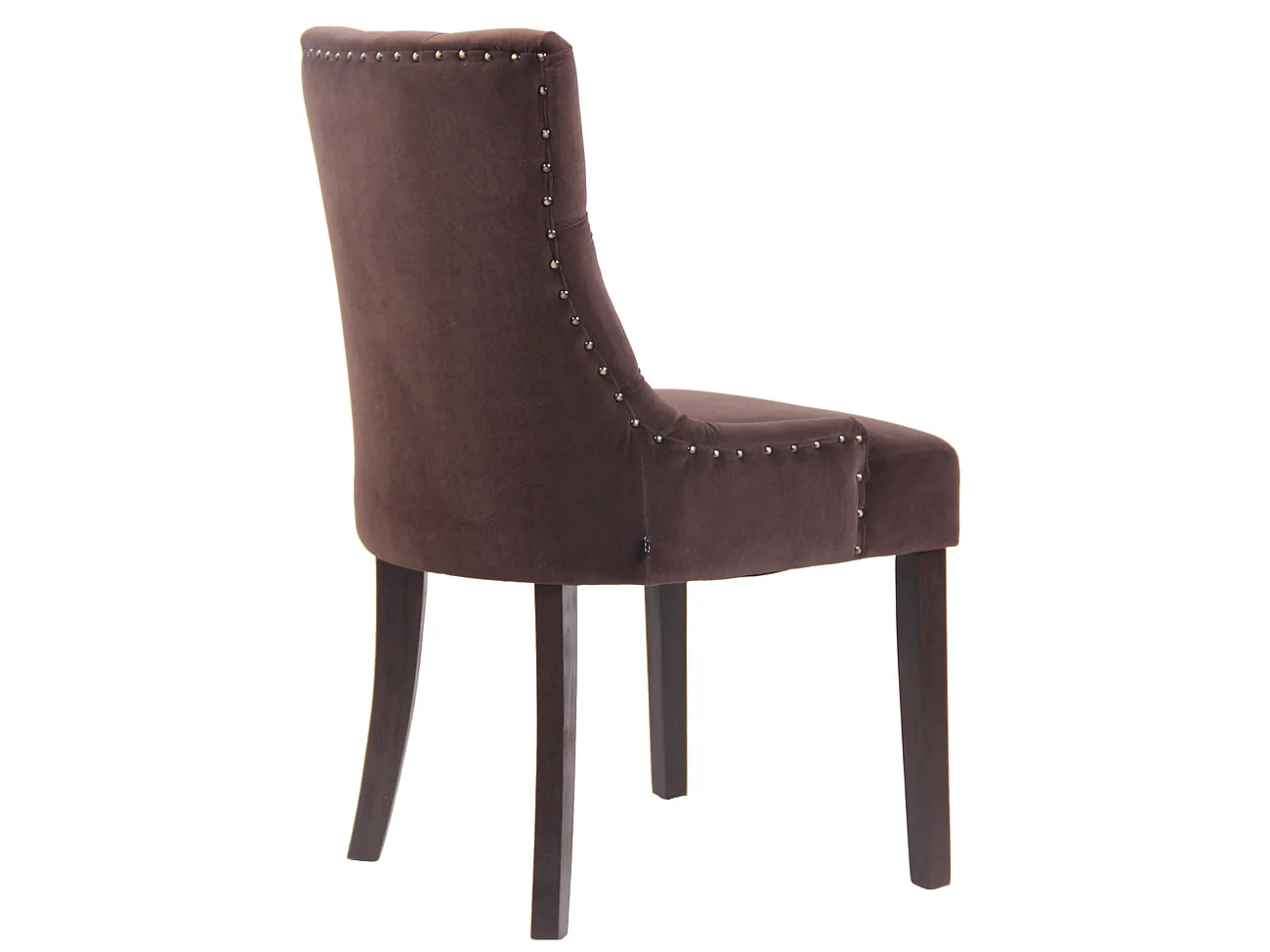 Lot de 4  chaise salle à manger - Velours & Antique - Marron - Aberdeen