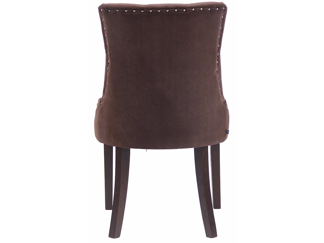 Lot de 4  chaise salle à manger - Velours & Antique - Marron - Aberdeen