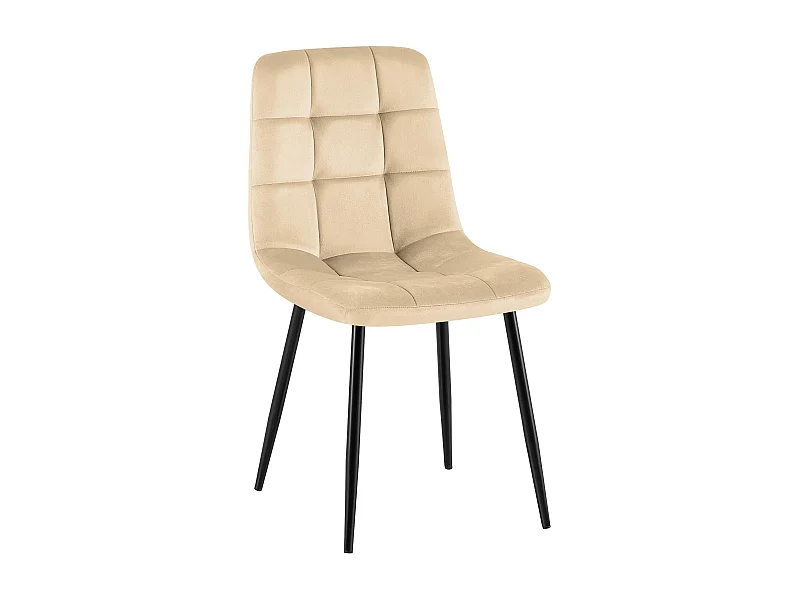 chaise salle à manger - Velours - Crème - Antibes