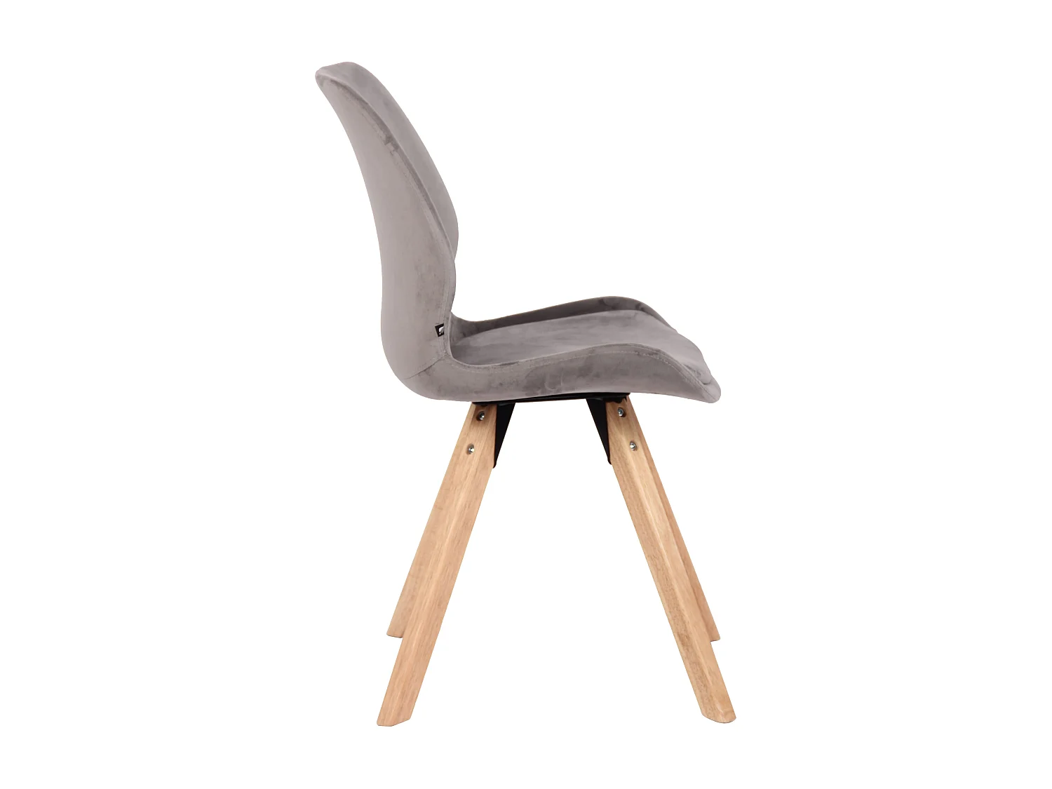 Eetkamerstoelen - Fluweel - grijs - Luna