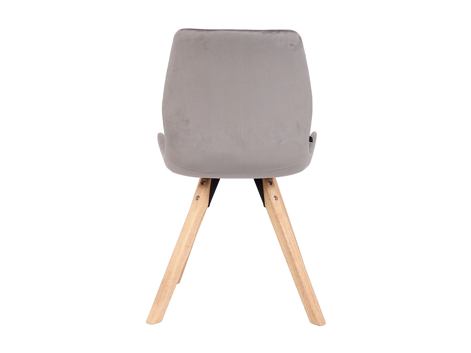 chaise salle à manger - Velours - Gris - Luna