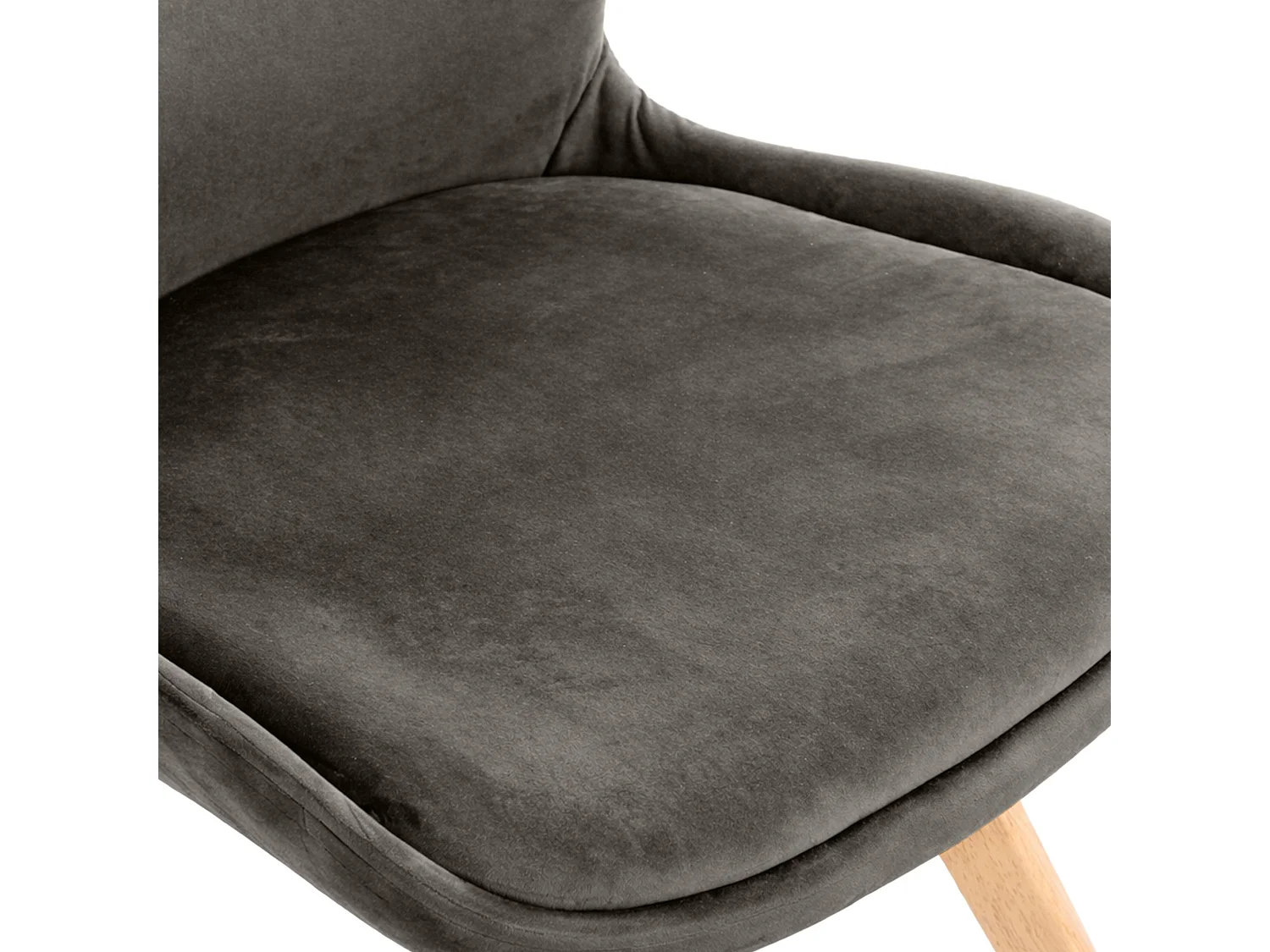 chaise salle à manger - Velours - Gris - Luna