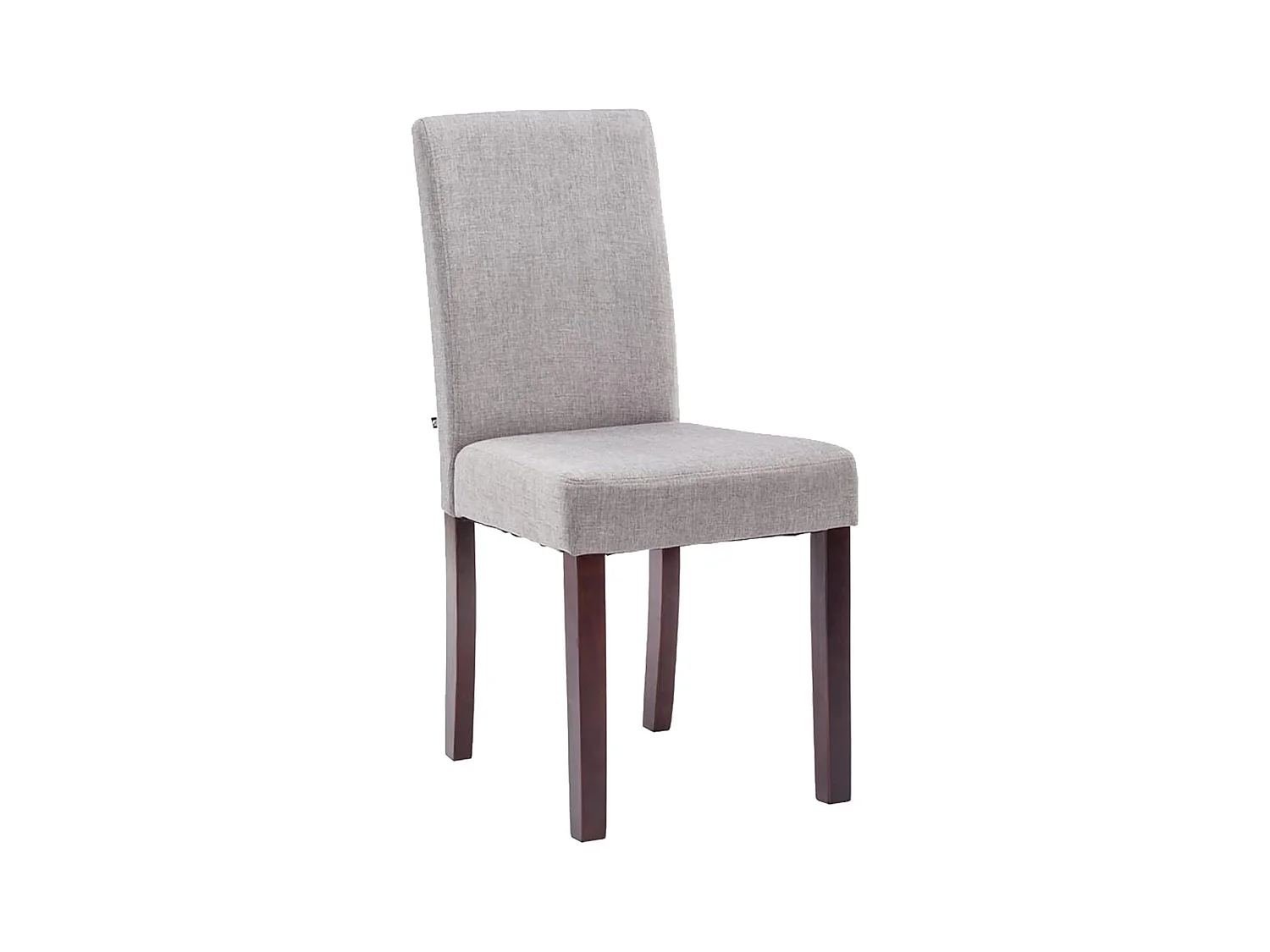 chaise salle à manger - Tissu & Cappuccino - Gris clair - Ina