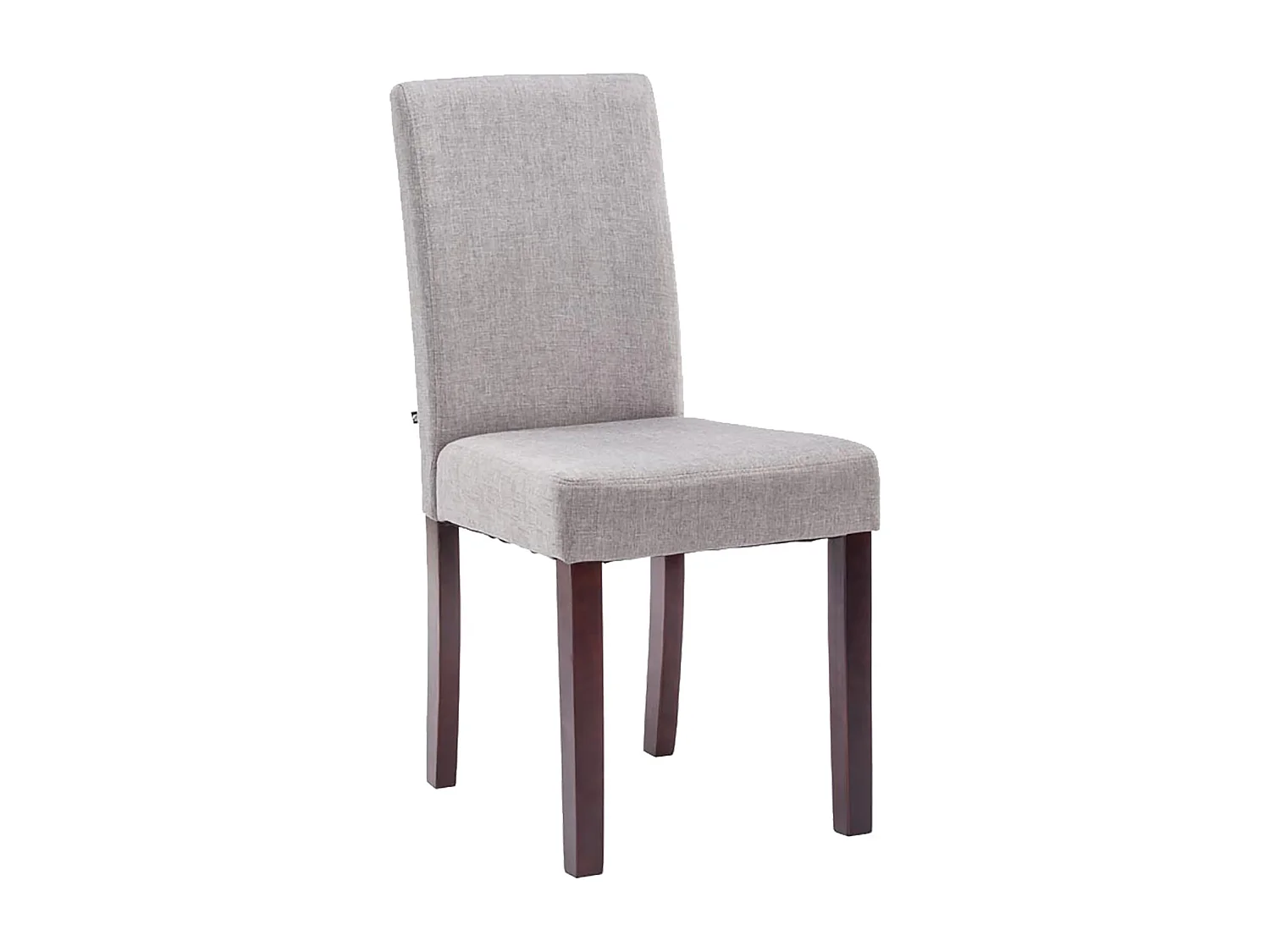 chaise salle à manger - Tissu & Cappuccino - Gris clair - Ina