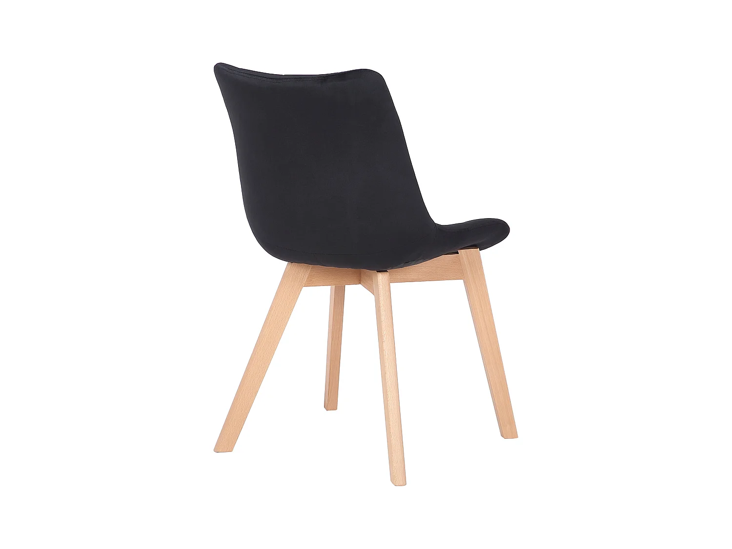 Lot de 2  chaise salle à manger - Velours - Noir - Passaic