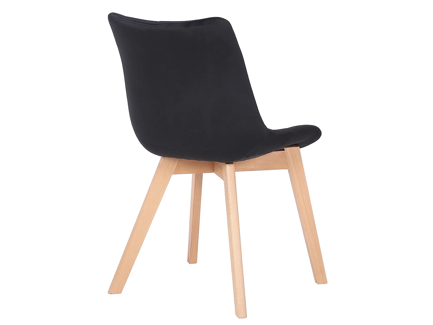 Lot de 2  chaise salle à manger - Velours - Noir - Passaic