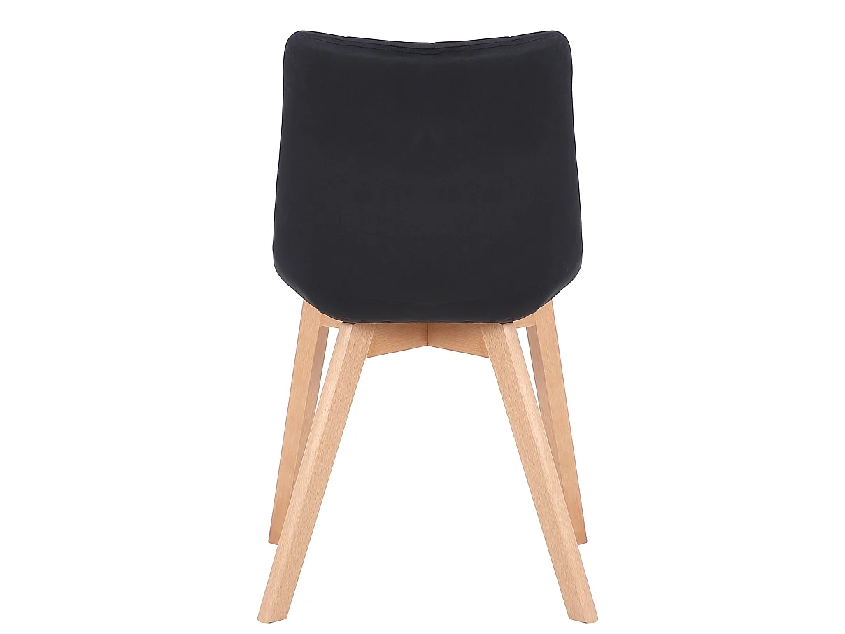 Lot de 2  chaise salle à manger - Velours - Noir - Passaic