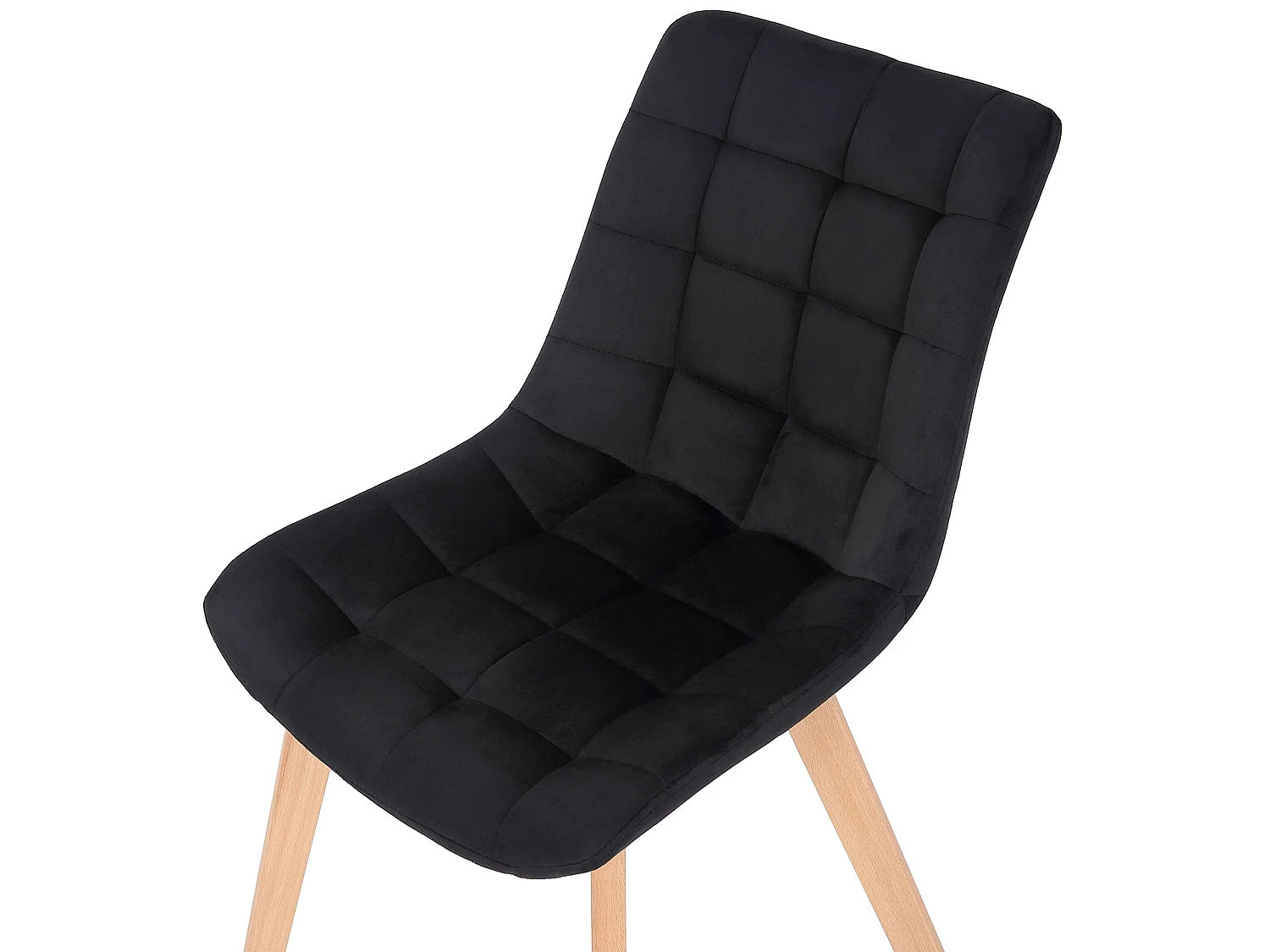 Lot de 2  chaise salle à manger - Velours - Noir - Passaic